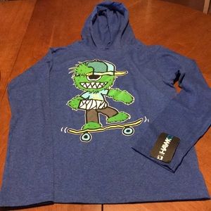 NWT Boy’s Tony Hawk Long Sleeve w/ Hoodie T-Shirt